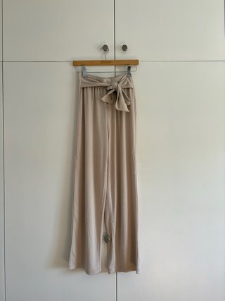Pantalones Beige con Lazo