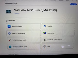 MacBook Air M4 2025 16GB RAM 256GB como Nuevo