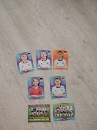 Lote 7 Cromos Selección Alemania Mundial 2022