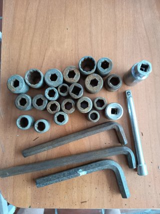Set de herramientas manuales antiguo