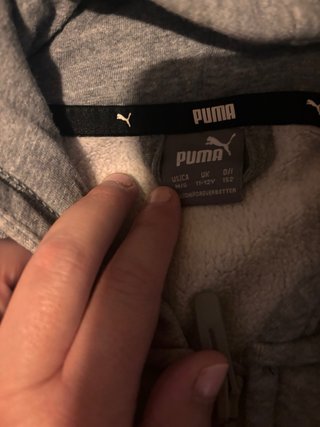 Felpa Puma Grigia con Cerniera (11-12 anni)