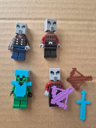 Lote de 4 Minifiguras LEGO Minecraft