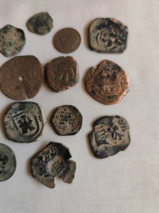 Lote 21 monedas antiguas españolas