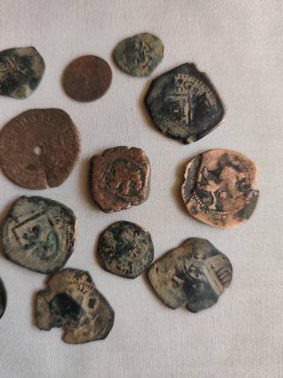 Lote 21 monedas antiguas españolas