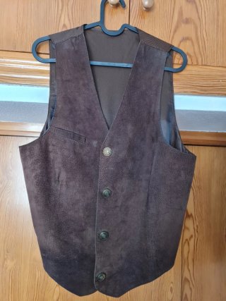 Chaleco de Piel Marrón