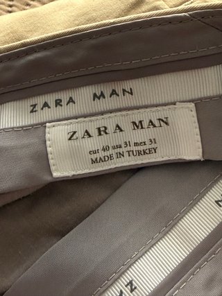 Pantalón chino Zara Man beige