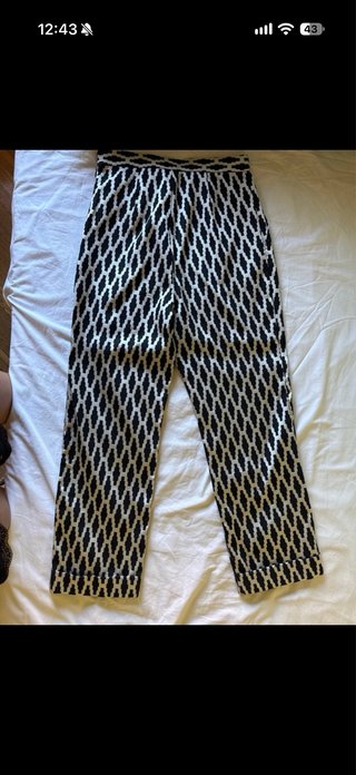 Pantalones fiesta estampado geométrico