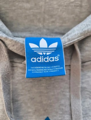 Sudadera Adidas Retro Gris y Azul