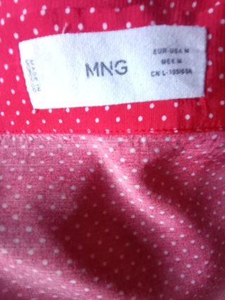 Falda larga roja de Mango