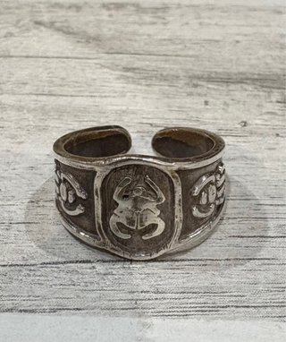 Anillo Plata 925 Ajustable símbolos egipcios