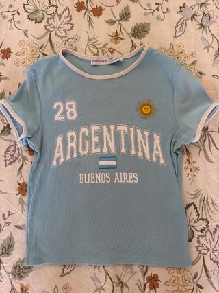 Camiseta Argentina Bershka Azul Talla S