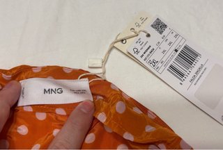 Falda Mango lunares naranja talla 2XL