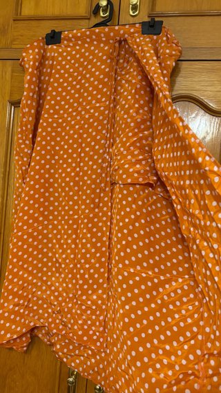 Falda Mango lunares naranja talla 2XL