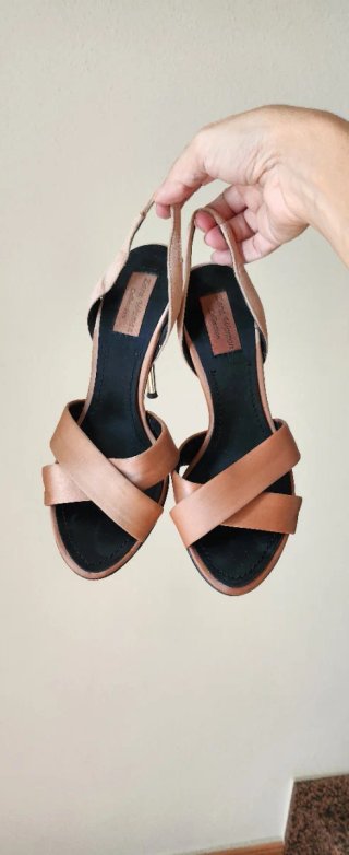 Zara Woman Collection Sandaler Rosa Storlek 36
