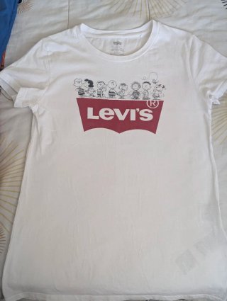 Camiseta Levi's Snoopy Blanca Talla S