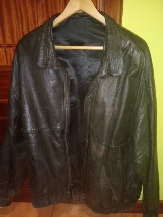 Chaqueta Bomber Vintage de Cuero
