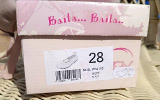 Zapatillas Bailarina Niña Rosa brillo,  Talla 28