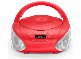 Reproductor CD Portátil Boombox Rojo