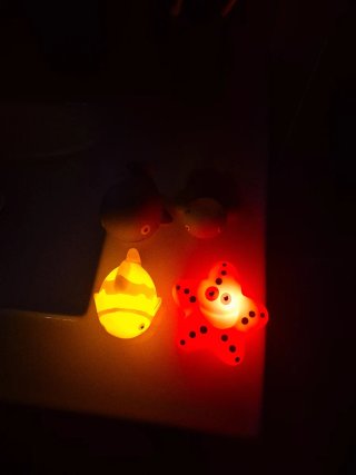 Juguetes de baño animales marinos luminosos