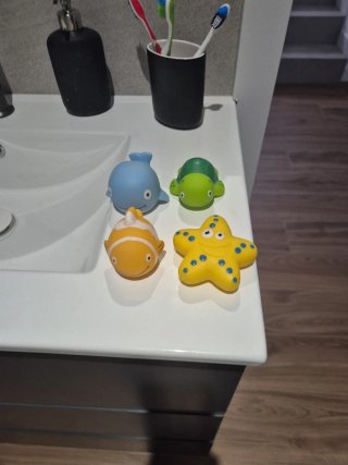 Juguetes de baño animales marinos luminosos