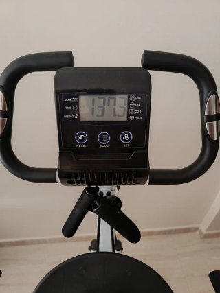 Bicicleta Estática Plegable Blanca