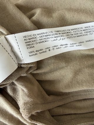 Top Massimo Dutti verde oliva Talla S 100% algodón