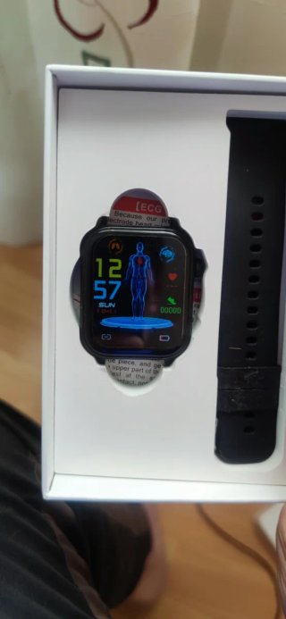 Reloj Inteligente ECG Negro