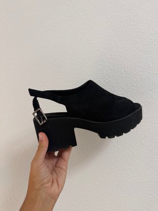 Sandalias de tacón negras