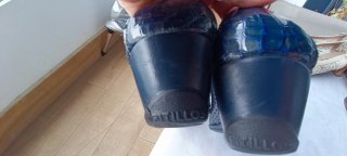 Zapatos cuña calados Pitillos T-38. Azul marino