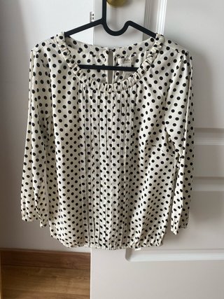 Blusa Sfera Manga Larga Topos Talla S