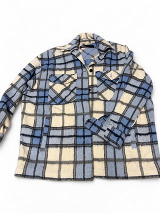 Chaqueta Zara cuadros azul y blanco mujer
