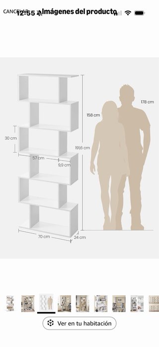 Due scaffali bianchi 191x70x24. Nuovi e mai usati