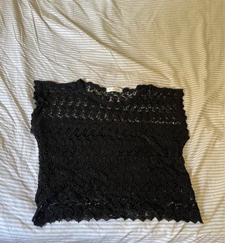 Eli & Irene Top Encaje Negro Talla Única