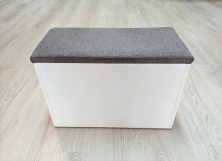 Banco Zapatero SoBuy Blanco y Gris