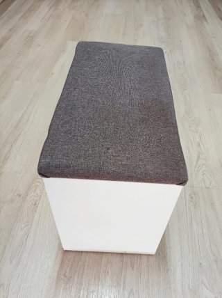 Banco Zapatero SoBuy Blanco y Gris