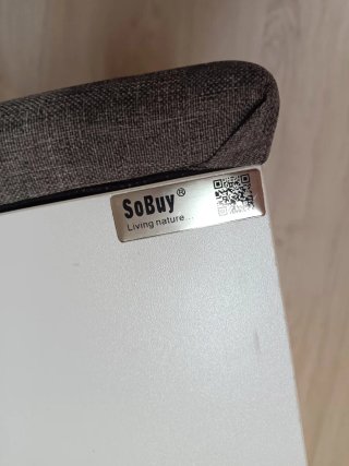 Banco Zapatero SoBuy Blanco y Gris