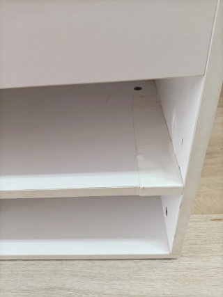 Banco Zapatero SoBuy Blanco y Gris