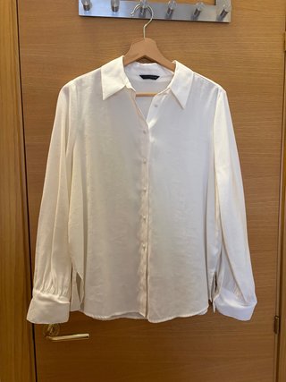 Camisa blanca manga larga señora