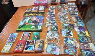 Lote cartas colección y álbum fútbol 97-98