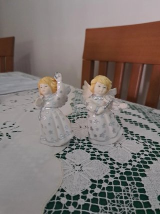 Set di 2 statuine angioletti