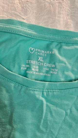 Camiseta turquesa Primark Talla XL