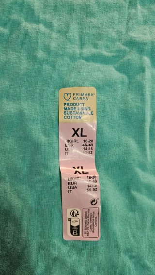 Camiseta turquesa Primark Talla XL