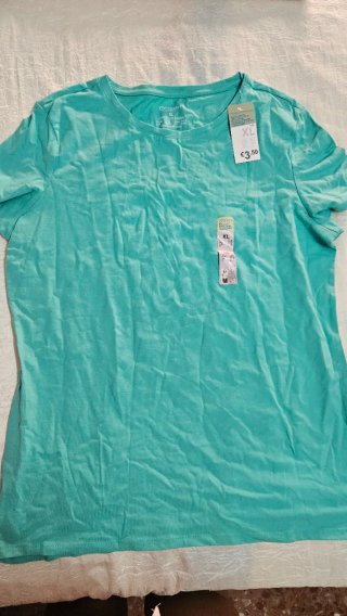 Camiseta turquesa Primark Talla XL