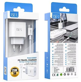 Cargador USB-C USER 25W con Cable