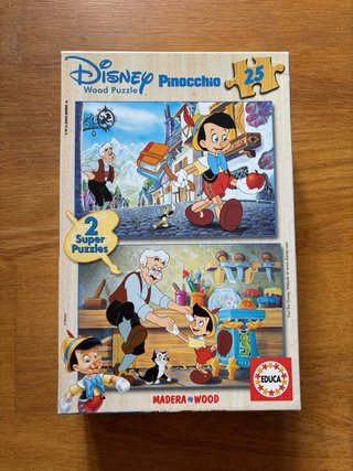 Set de 2 Puzzles Infantiles Disney Pinocho