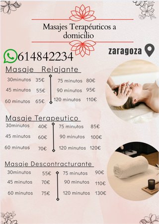 Masajes terapéuticos a domicilio en zaragoza