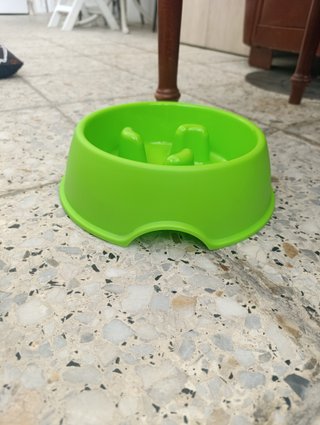 Ciotola anti-voracità verde Plastic Forte - nuova