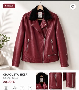 Chaqueta Biker Roja Talla M