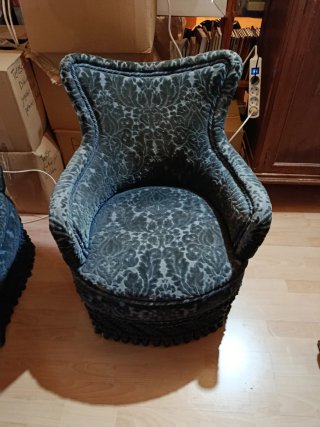 Tresillo Isabelino Antiguo (Sofá + 2 Butacas)