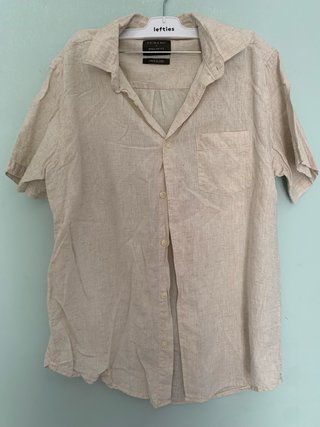 Camisa Beige Manga Corta Primark